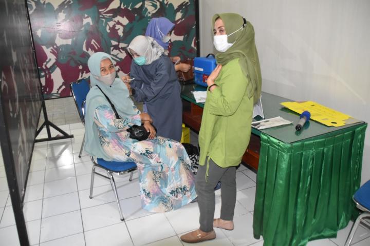 Keluarga Kodim 0707/Wonosobo Mendapatkan Vaksin Tahap 2